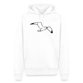 Goéland mouette - Sweat à capuche Premium bio Homme - blanc - Devant - Nico (187cm)