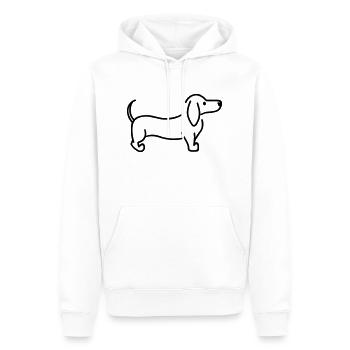 Dackel - Männer Premium Bio Hoodie - Weiß - Vorne - Nico (187cm)