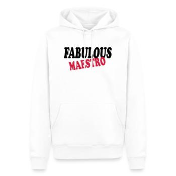 Fabulous maestro 111 - Sweat à capuche Premium bio Homme - blanc - Devant - Nico (187cm)