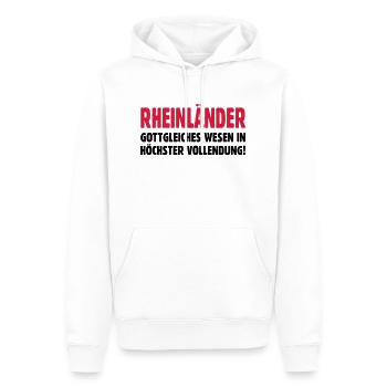 Rheinland Rheinländer NRW Köln Rhein - Männer Premium Bio Hoodie - Weiß - Vorne - Nico (187cm)
