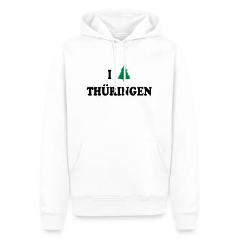 I Love Thüringen - Männer Premium Bio Hoodie - Weiß - Vorne - Nico (187cm)