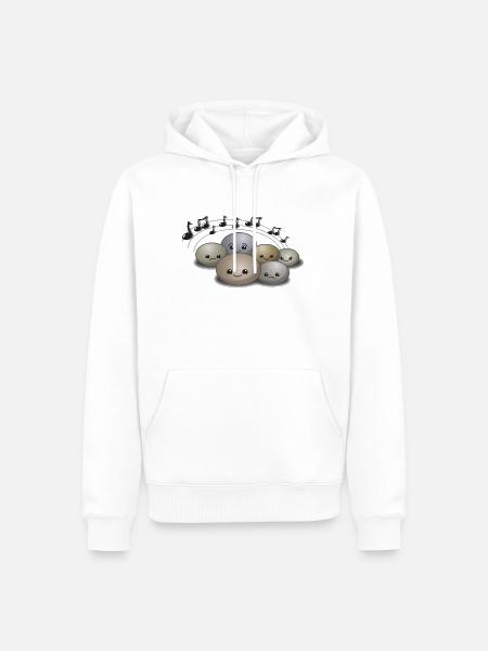 Steine Rock Konzert - Männer Premium Bio Hoodie - Weiß
