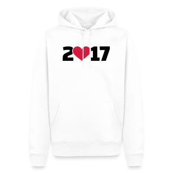 2017 - Men’s Premium Organic Hoodie - white - Front - Nico (187cm)