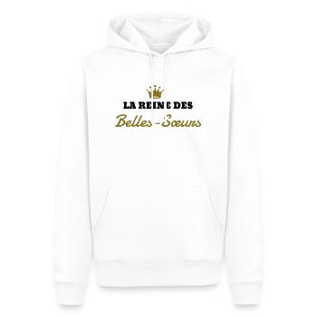 Belle Soeur / Sœur / Sœurette / Soeurette Famille - Sweat à capuche Premium bio Homme - blanc - Devant - Nico (187cm)