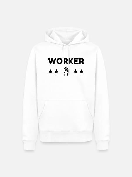 Arbeiter / Fabrik / Arbeit / Job - Männer Premium Bio Hoodie - Weiß