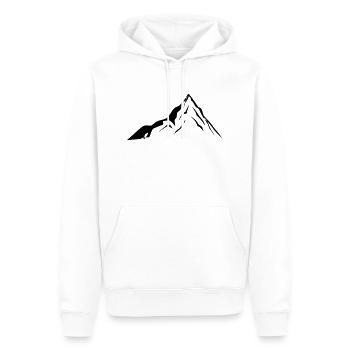 Mountain, Hiking Nature, Berge, Alpen - Sweat à capuche Premium bio Homme - blanc - Devant - Nico (187cm)