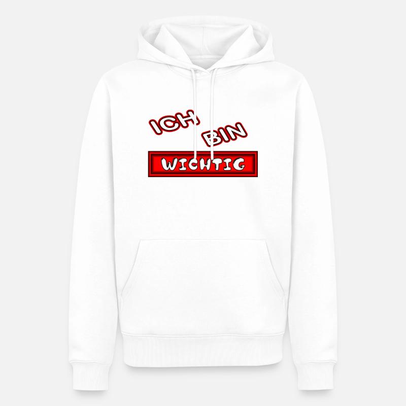Ich bin wichtig - Männer Premium Bio Hoodie - Weiß