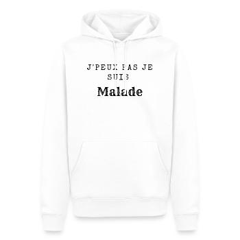 J peux pas je suis malade - Sweat à capuche Premium bio Homme - blanc - Devant - Nico (187cm)