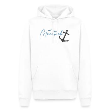 Meerweh Anker - Männer Premium Bio Hoodie - Weiß - Vorne - Nico (187cm)