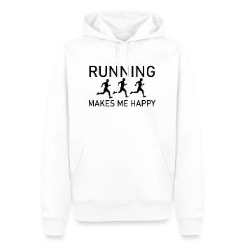 Marathon Running Run jogging - Men’s Premium Organic Hoodie - white - Front - Nico (187cm)