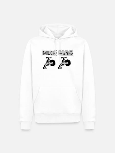 milch u honig - Männer Premium Bio Hoodie - Weiß