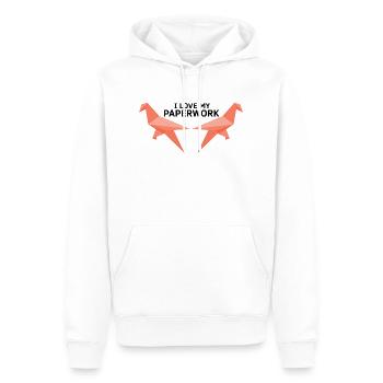 Japanese origami design and kirigami origami - Men’s Premium Organic Hoodie - white - Front - Nico (187cm)