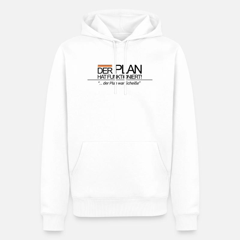 Der Plan hat funktioniert - Männer Premium Bio Hoodie - Weiß