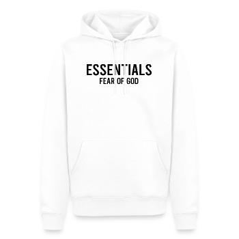 Fear Of God Essentials - Men’s Premium Organic Hoodie - white - Front - Nico (187cm)