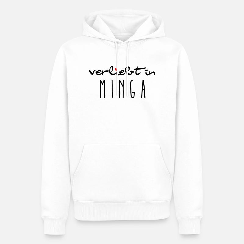 minga - Männer Premium Bio Hoodie - Weiß