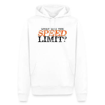 What Was The Speed Limit 2 - Männer Premium Bio Hoodie - Weiß - Vorne - Nico (187cm)