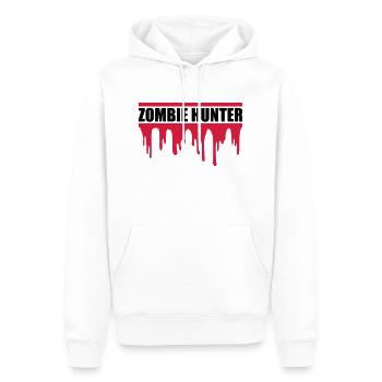 zombie hunter Halloween Zitat - Männer Premium Bio Hoodie - Weiß - Vorne - Nico (187cm)