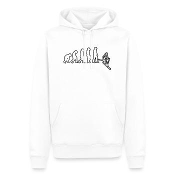 Ski Noël Ski Sports d’hiver Ski - Sweat à capuche Premium bio Homme - blanc - Devant - Nico (187cm)