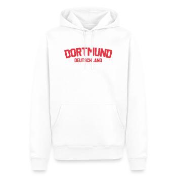 Dortmund - Männer Premium Bio Hoodie - Weiß - Vorne - Nico (187cm)