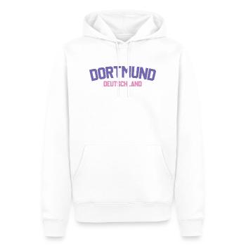 Dortmund - Männer Premium Bio Hoodie - Weiß - Vorne - Nico (187cm)