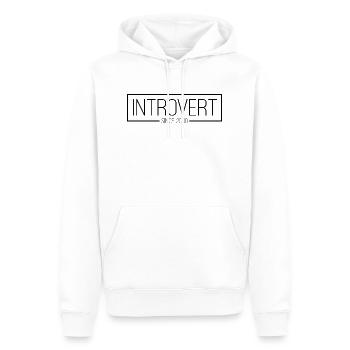 Introverti depuis 2000 noir - Sweat à capuche Premium bio Homme - blanc - Devant - Nico (187cm)