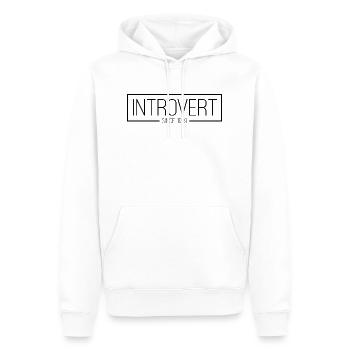 Introverti depuis 1999 noir - Sweat à capuche Premium bio Homme - blanc - Devant - Nico (187cm)