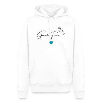 Bientôt grand frère - Sweat à capuche Premium bio Homme - blanc - Devant - Nico (187cm)