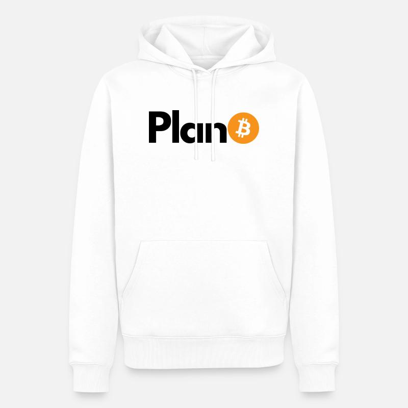 Krypto Plan BITCOIN 1 BTC - Männer Premium Bio Hoodie - Weiß
