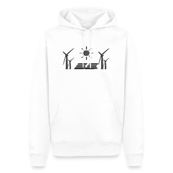 Erneuerbare Energie - Tag der Erde - ApriNoeScor - Männer Premium Bio Hoodie - Weiß - Vorne - Nico (187cm)