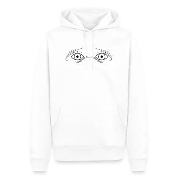 Face with eyes - Men’s Premium Organic Hoodie - white - Front - Nico (187cm)