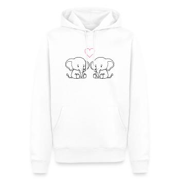 elephant love - Männer Premium Bio Hoodie - Weiß - Vorne - Nico (187cm)