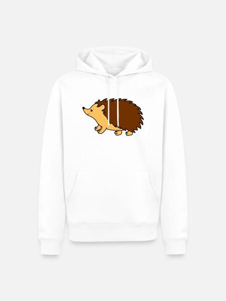 Hedgehog Comic - Men’s Premium Organic Hoodie - white
