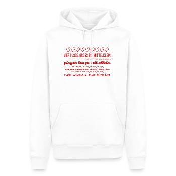 Schwangerschaft Geschenk - Männer Premium Bio Hoodie - Weiß - Vorne - Nico (187cm)