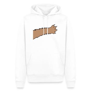 Chats, griffes, pattes, pattes, griffes acérées, grattage - Sweat à capuche Premium bio Homme - blanc - Devant - Nico (187cm)