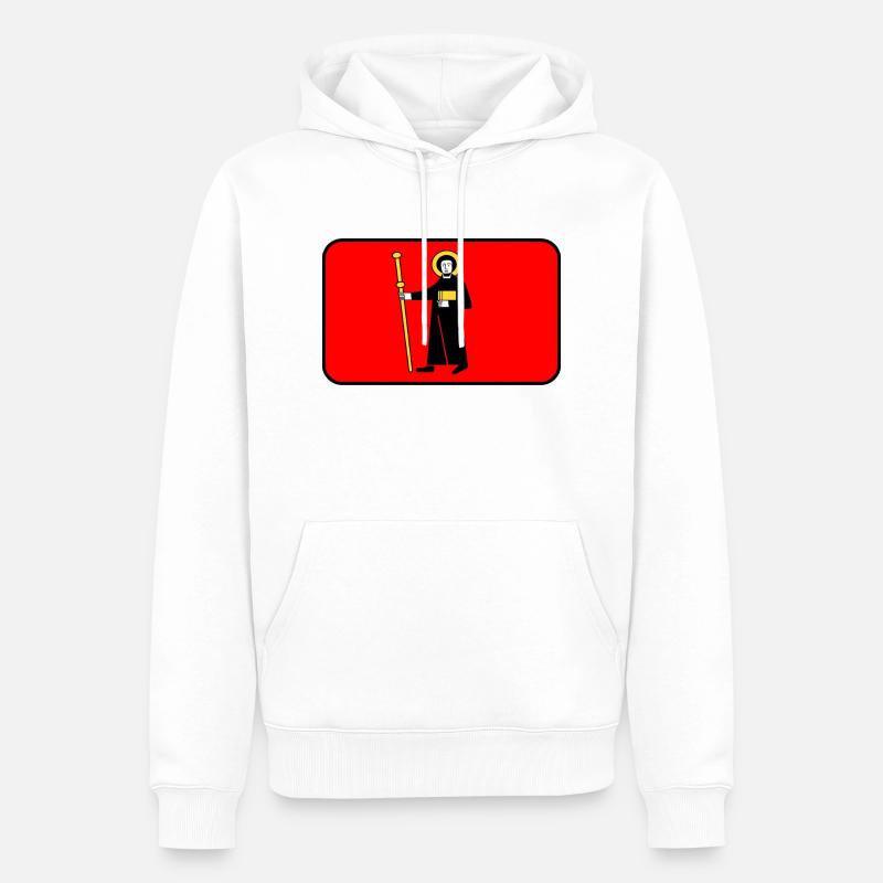 Flaggenvignette oder Logo von Glarus - Männer Premium Bio Hoodie - Weiß