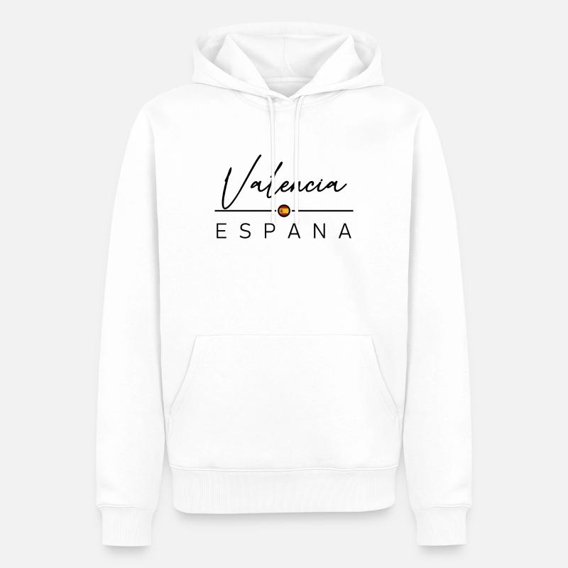 Espagne - Valence - Espagne - España - Sweat à capuche Premium bio Homme - blanc