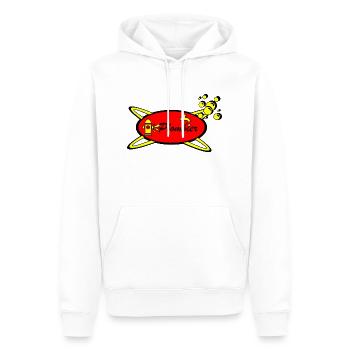 Plombier - Sweat à capuche Premium bio Homme - blanc - Devant - Nico (187cm)