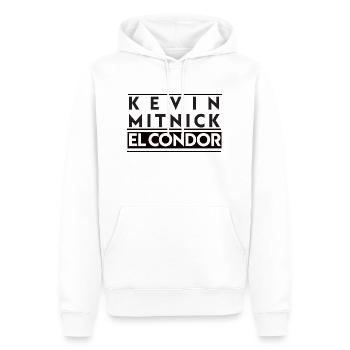 Kevin Mitnick / Geek / Informatique \ Design - Sweat à capuche Premium bio Homme - blanc - Devant - Nico (187cm)