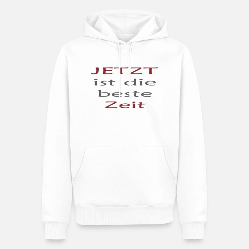 C’est le meilleur moment - Sweat à capuche Premium bio Homme - blanc