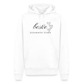 Bestie - Männer Premium Bio Hoodie - Weiß - Vorne - Nico (187cm)