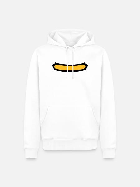 ecusson 2col - Sweat à capuche Premium bio Homme - blanc