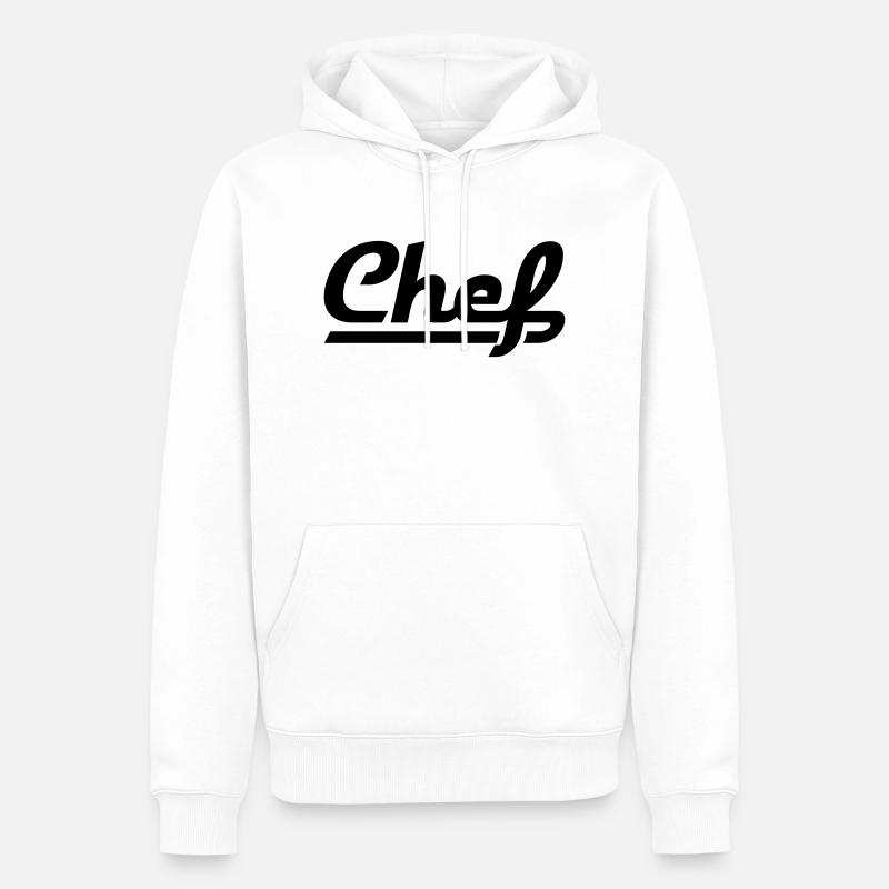 Chef - Sweat à capuche Premium bio Homme - blanc