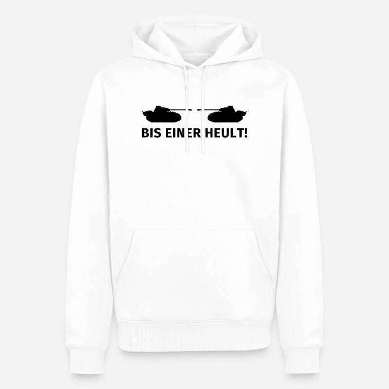 Bis einer heult - Männer Premium Bio Hoodie - Weiß
