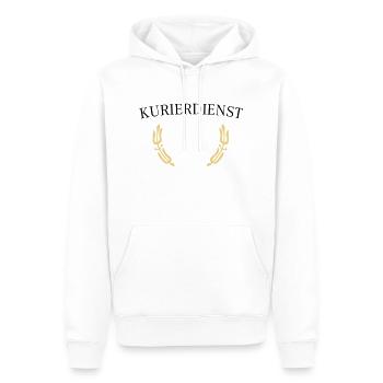 Kurierdienst Lorbeer - Männer Premium Bio Hoodie - Weiß - Vorne - Nico (187cm)