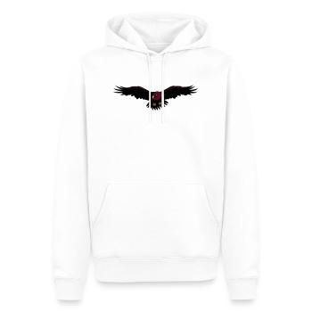 Eagle de - Männer Premium Bio Hoodie - Weiß - Vorne - Nico (187cm)