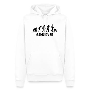 Daddy Game Over - Men’s Premium Organic Hoodie - white - Front - Nico (187cm)