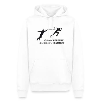 Fencing is perfect - Men’s Premium Organic Hoodie - white - Front - Nico (187cm)