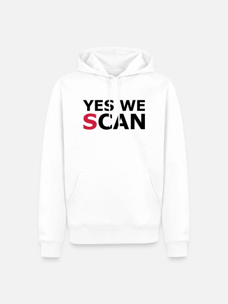Yes we (s)can - Männer Premium Bio Hoodie - Weiß
