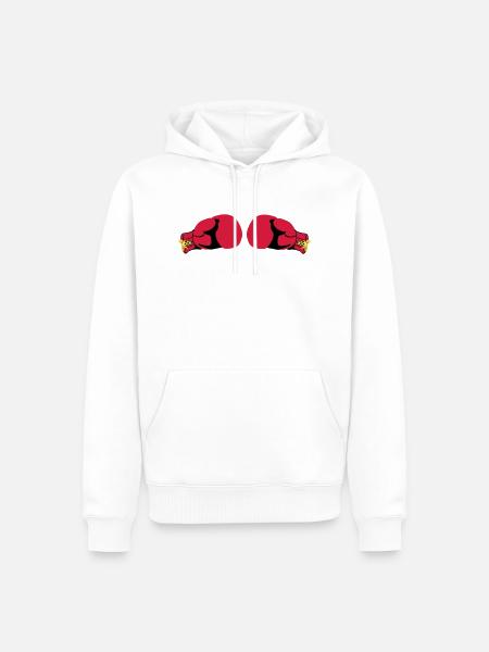 Boxhandschuhe - Männer Premium Bio Hoodie - Weiß