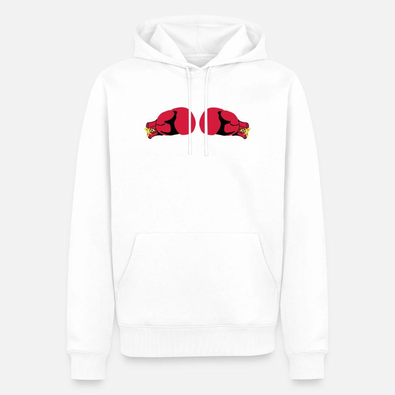 Boxhandschuhe - Männer Premium Bio Hoodie - Weiß